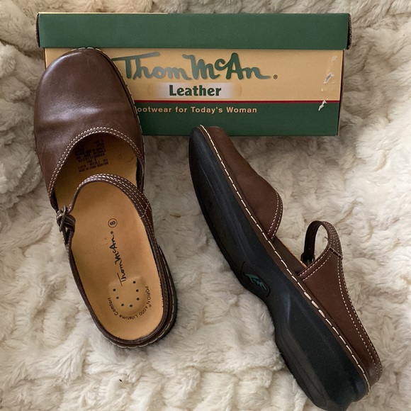 EUC Thom McCan Brown leather mules 8 - Picture 2 of 5